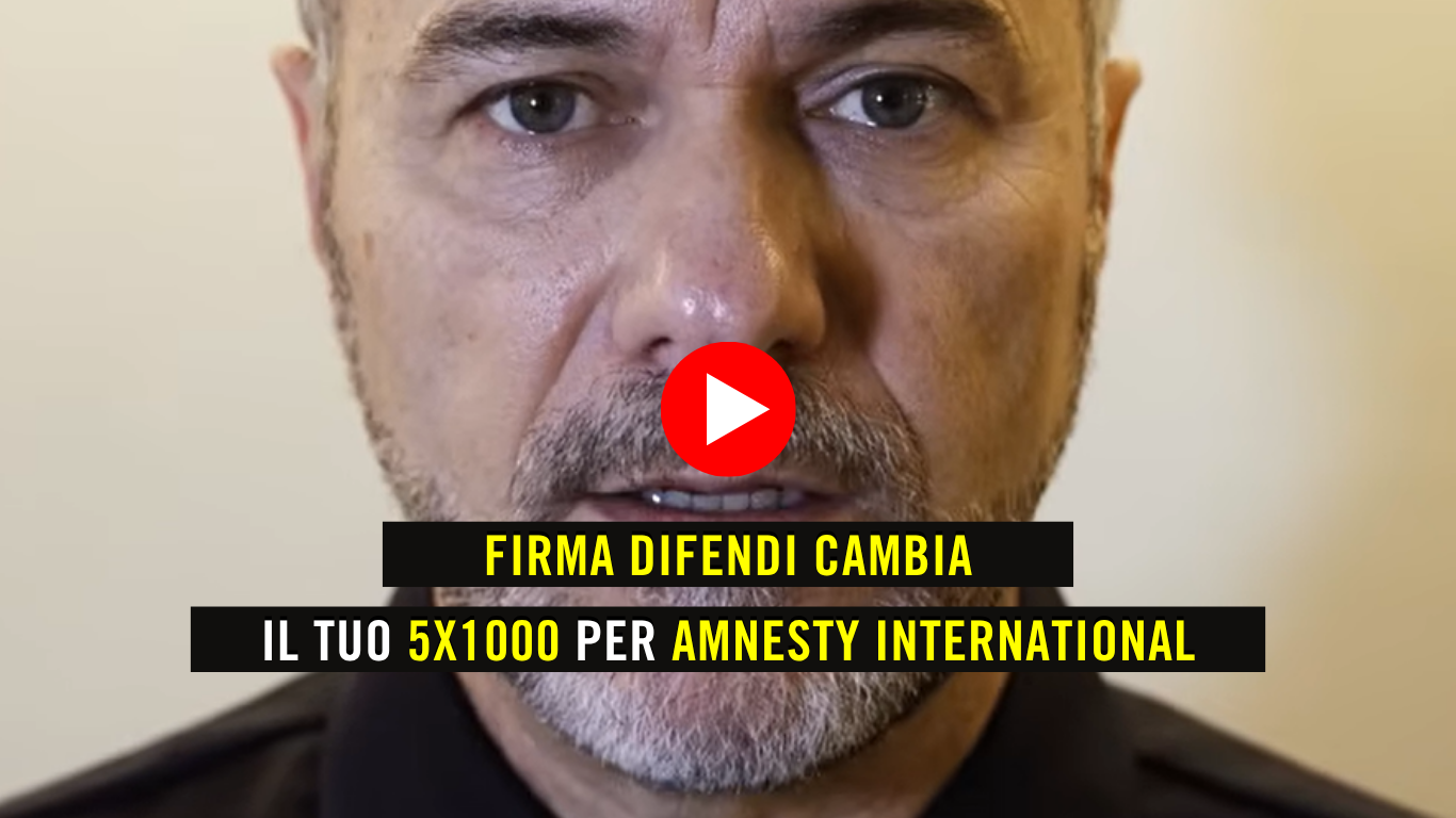 Massimiliano Gallo invita a destinare il 5x1000 ad Amnesty